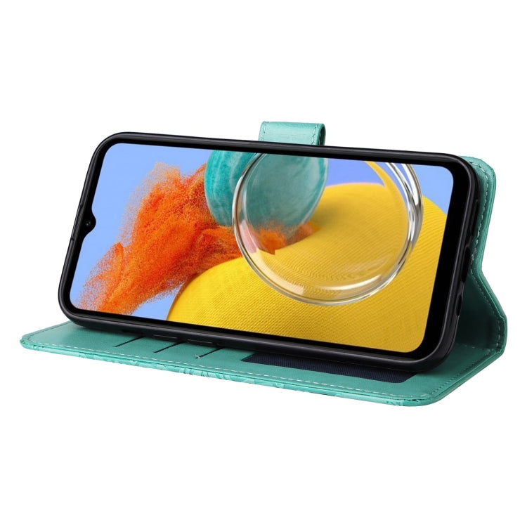 For Samsung Galaxy M14 5G Embossed Sunflower Leather Phone Case
