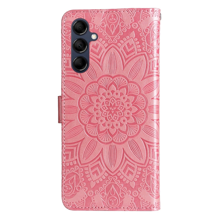 For Samsung Galaxy M14 5G Embossed Sunflower Leather Phone Case