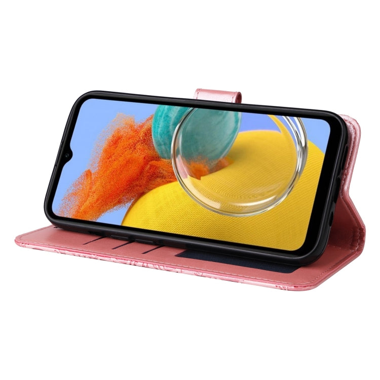 For Samsung Galaxy M14 5G Embossed Sunflower Leather Phone Case