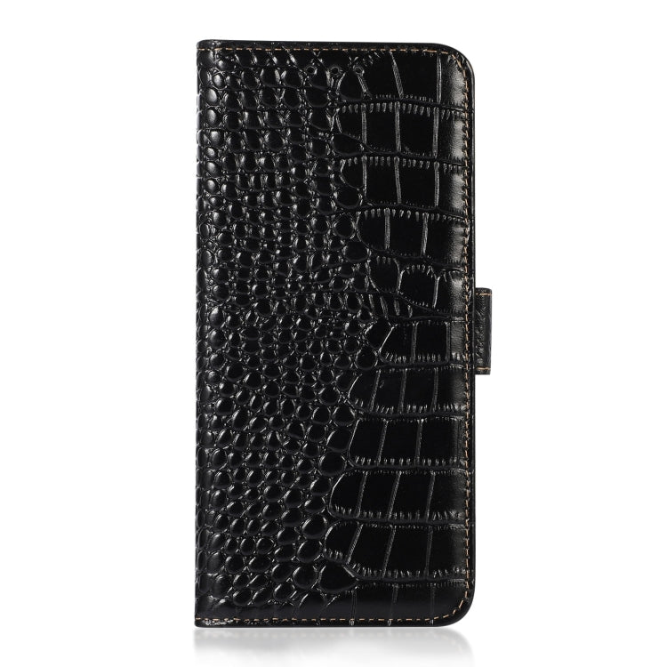 For Motorola Moto G35 Crocodile Top Layer Cowhide Leather Phone Case