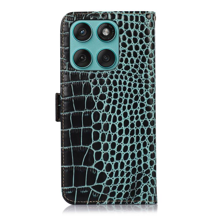 For Motorola Edge 60 Fusion / 60 Pro / 60 Crocodile Top Layer Cowhide Leather Phone Case