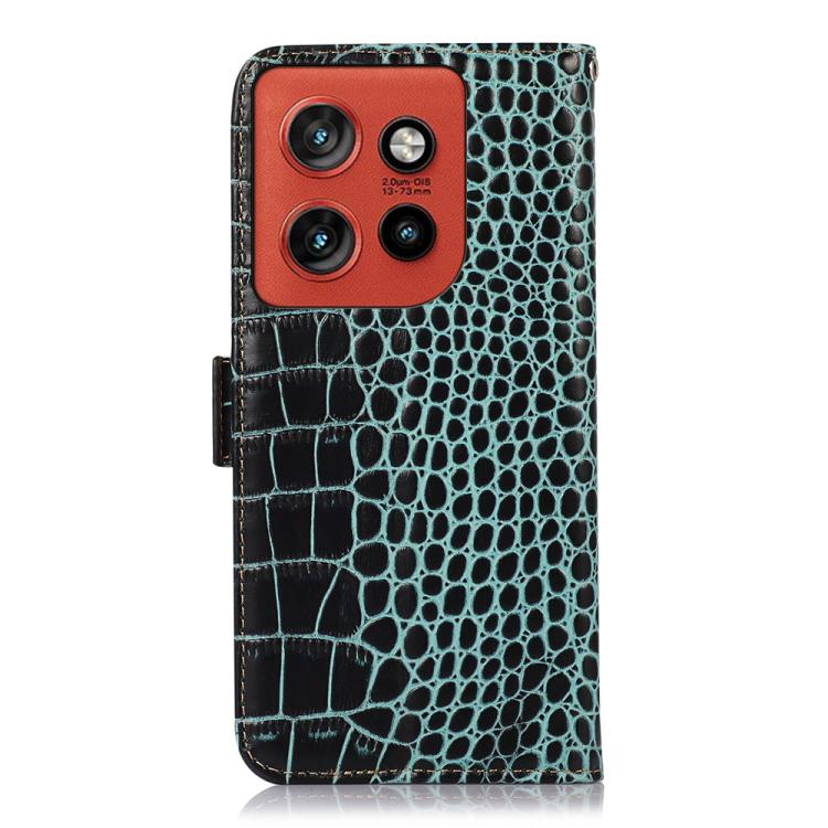 For Motorola Edge 60 Neo 5G Crocodile Top Layer Cowhide Leather Phone Case