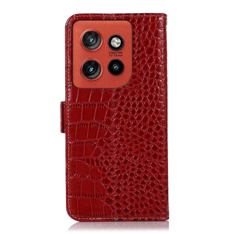 For Motorola Edge 60 Neo 5G Crocodile Top Layer Cowhide Leather Phone Case