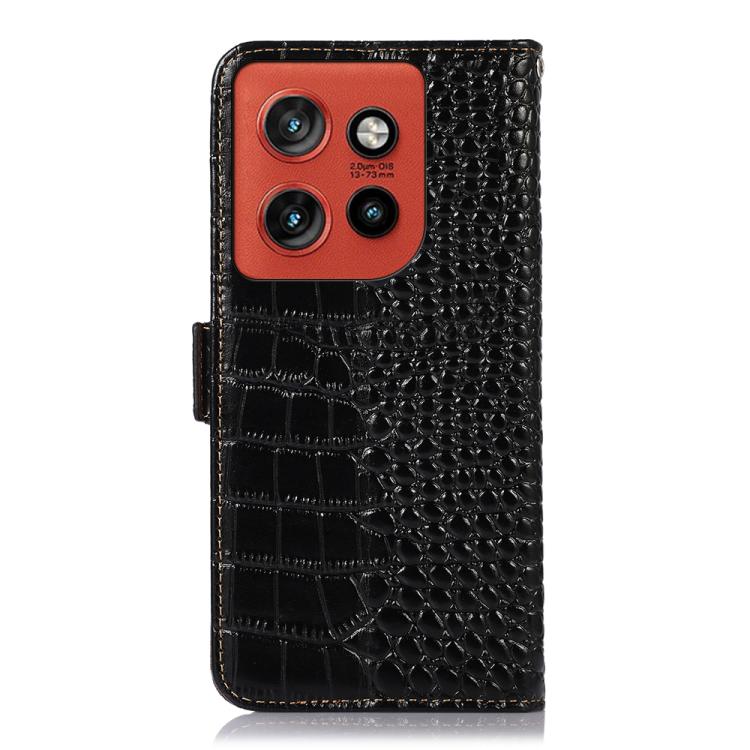 For Motorola Edge 60 Neo 5G Crocodile Top Layer Cowhide Leather Phone Case