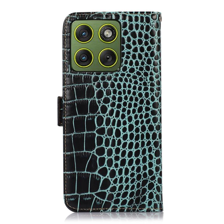 For Motorola Edge 70 5G Crocodile Top Layer Cowhide Leather Phone Case