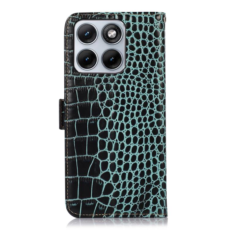 For Motorola Edge 70 Fusion 5G Crocodile Top Layer Cowhide Leather Phone Case