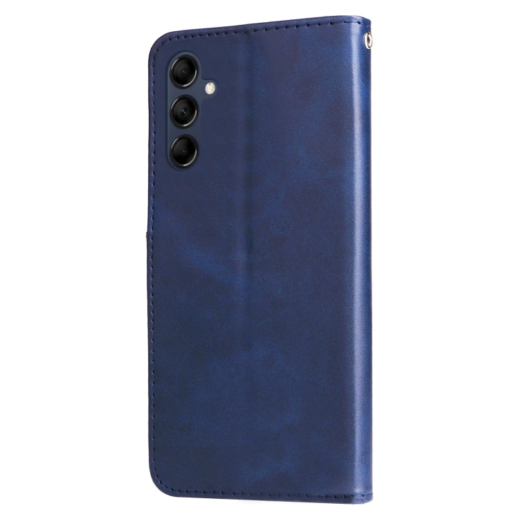For Samsung Galaxy M14 5G Calf Texture Zipper Leather Phone Case