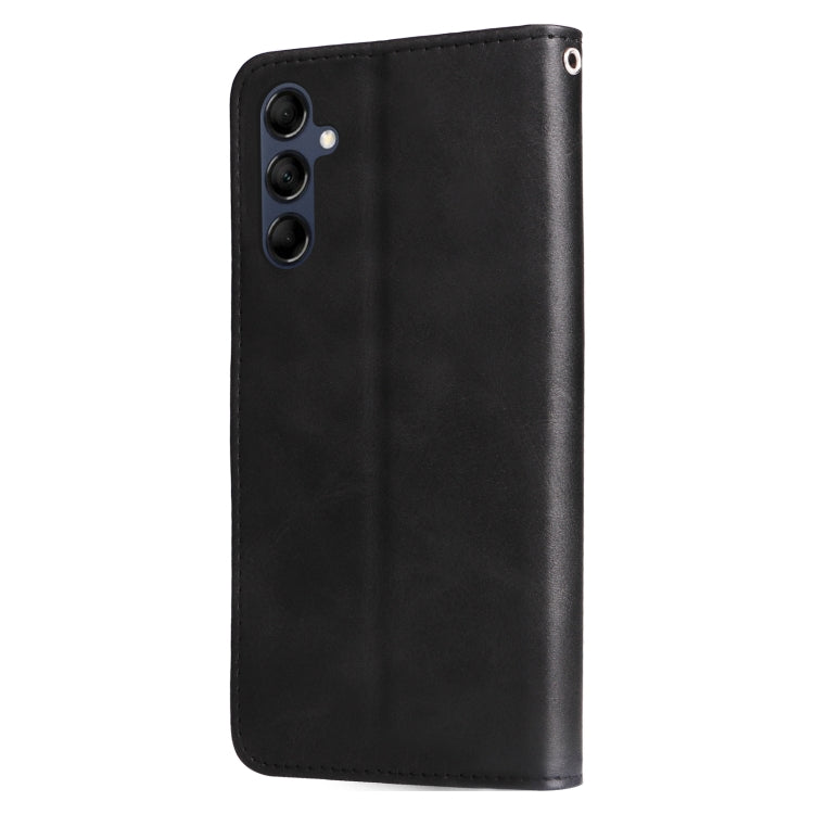 For Samsung Galaxy M14 5G Calf Texture Zipper Leather Phone Case