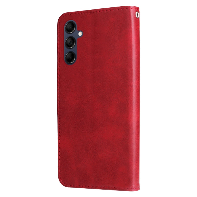 For Samsung Galaxy M14 5G Calf Texture Zipper Leather Phone Case