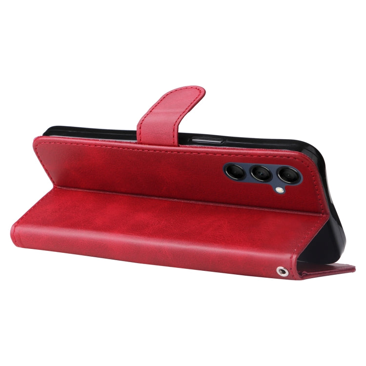 For Samsung Galaxy M14 5G Calf Texture Zipper Leather Phone Case