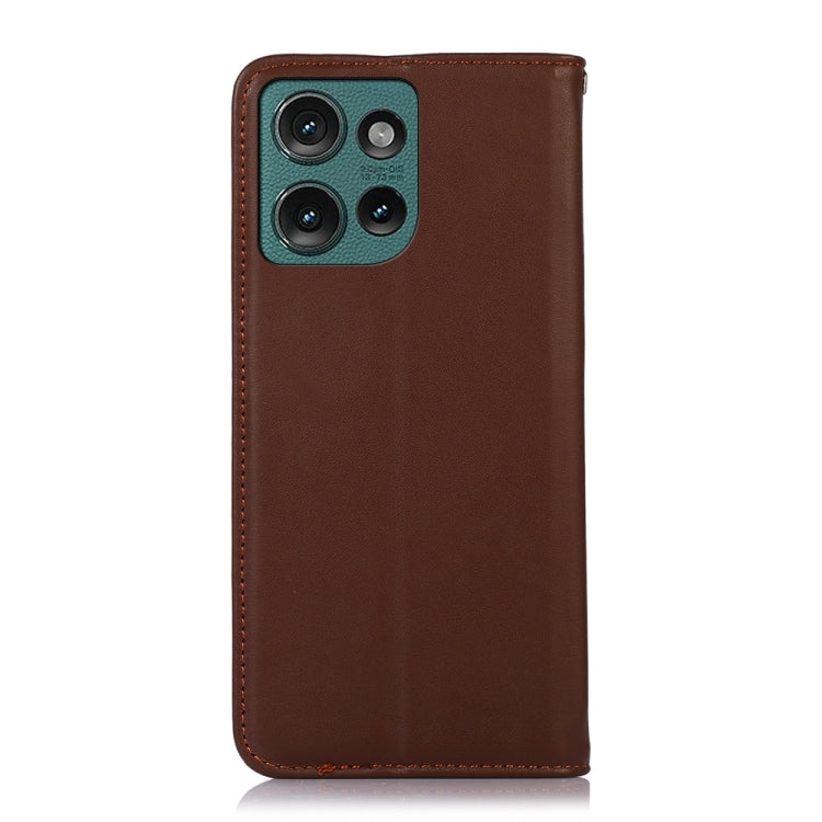 For Motorola Edge 50 Neo KHAZNEH Nappa Top Layer Cowhide Leather Phone Case