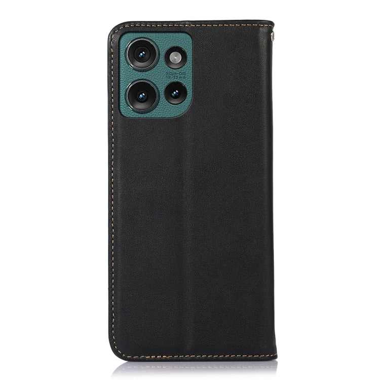 For Motorola Edge 50 Neo KHAZNEH Nappa Top Layer Cowhide Leather Phone Case
