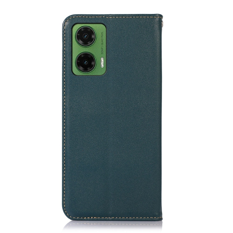 For Motorola Moto G35 KHAZNEH Nappa Top Layer Cowhide Leather Phone Case