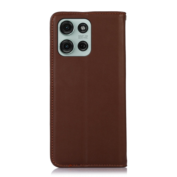 For Motorola Moto G75 5G KHAZNEH Nappa Top Layer Cowhide Leather Phone Case