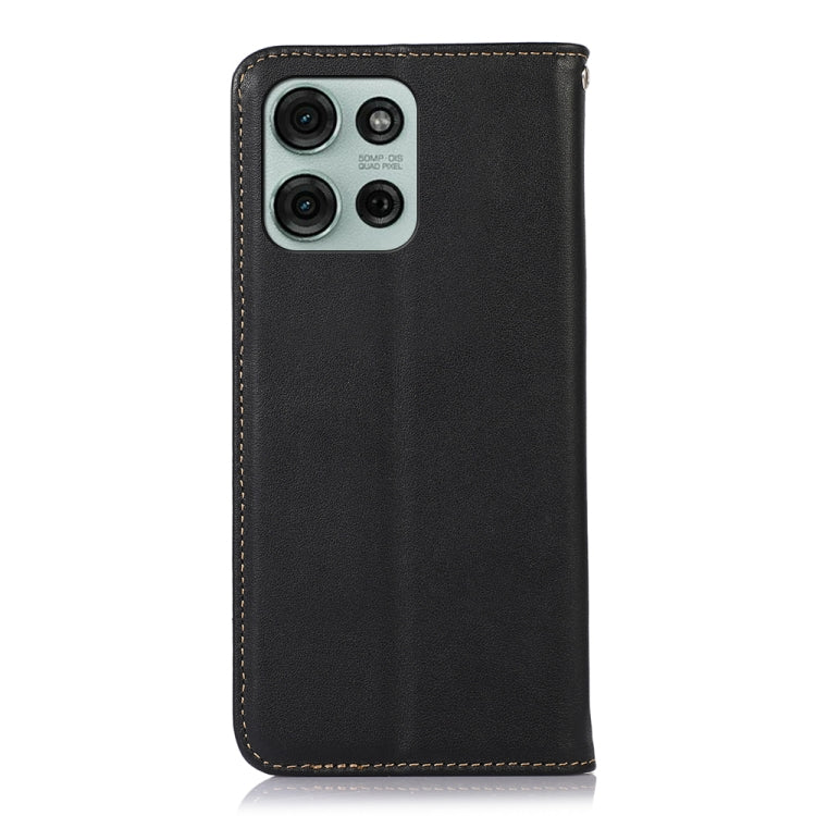 For Motorola Moto G75 5G KHAZNEH Nappa Top Layer Cowhide Leather Phone Case