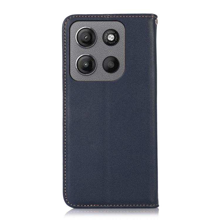 For Motorola Moto G15 4G / G05 KHAZNEH Nappa Top Layer Cowhide Leather Phone Case