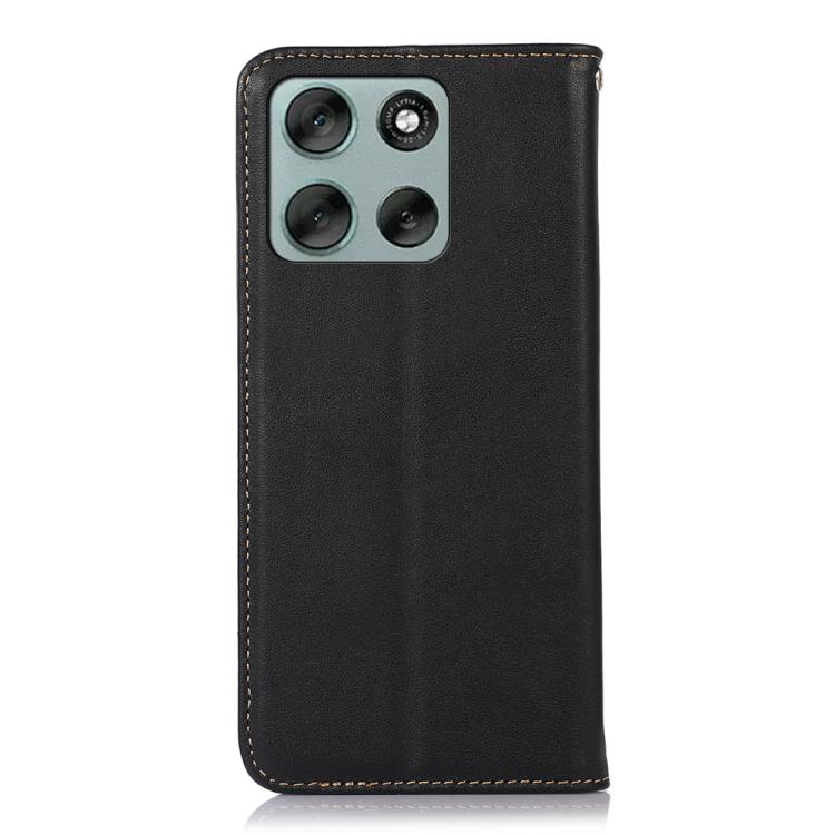 For Motorola Moto G56 5G KHAZNEH Nappa Top Layer Cowhide Leather Phone Case