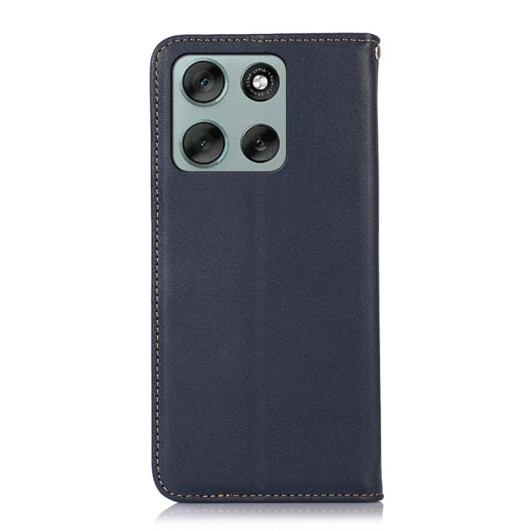 For Motorola Moto G56 5G KHAZNEH Nappa Top Layer Cowhide Leather Phone Case