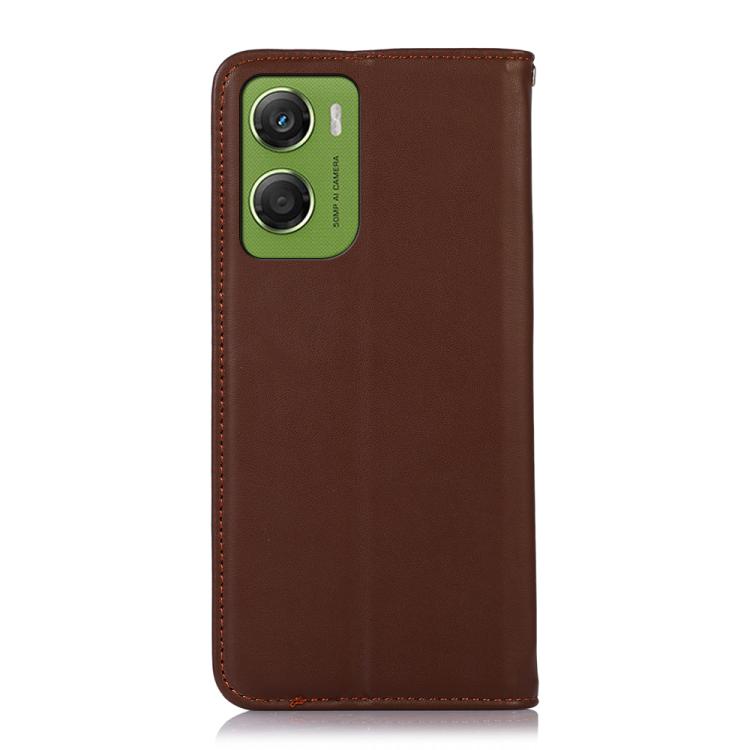 For Motorola Moto G06 4G KHAZNEH Nappa Top Layer Cowhide Leather Phone Case