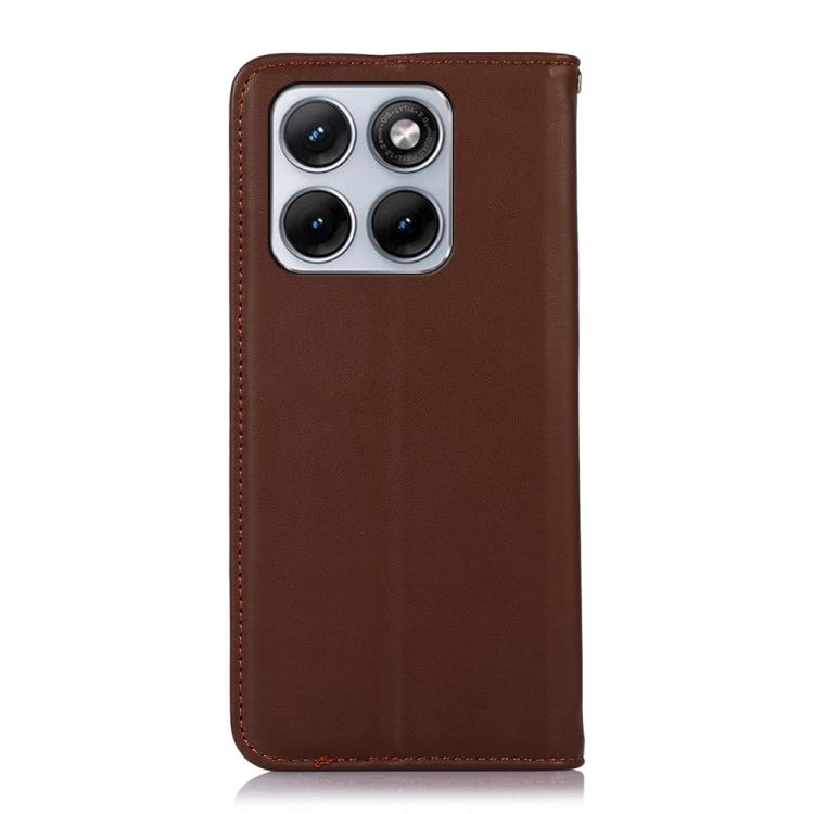 For Motorola Edge 70 Fusion 5G KHAZNEH Nappa Top Layer Cowhide Leather Phone Case