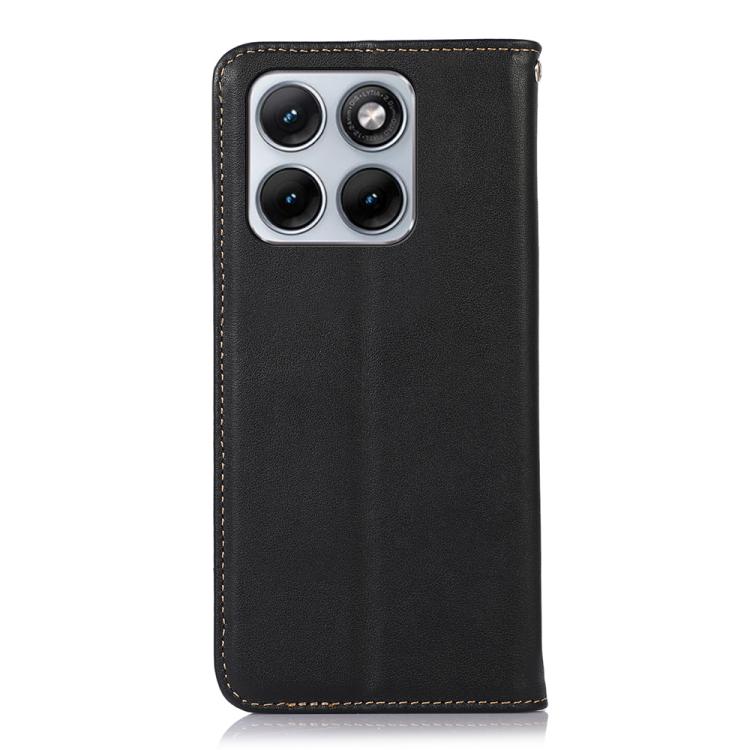 For Motorola Edge 70 Fusion 5G KHAZNEH Nappa Top Layer Cowhide Leather Phone Case