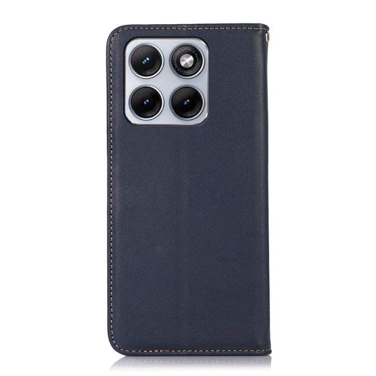 For Motorola Edge 70 Fusion 5G KHAZNEH Nappa Top Layer Cowhide Leather Phone Case