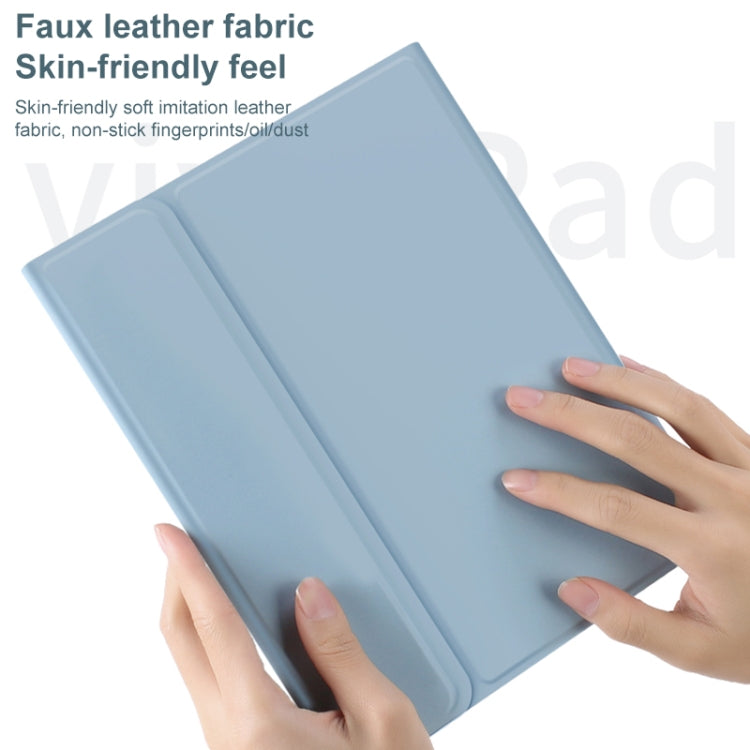 For Lenovo Tab M10 Plus 10.6 3rd Gen 2022 LX106 Square Keys Detachable Bluetooth Keyboard Leather Tablet Case