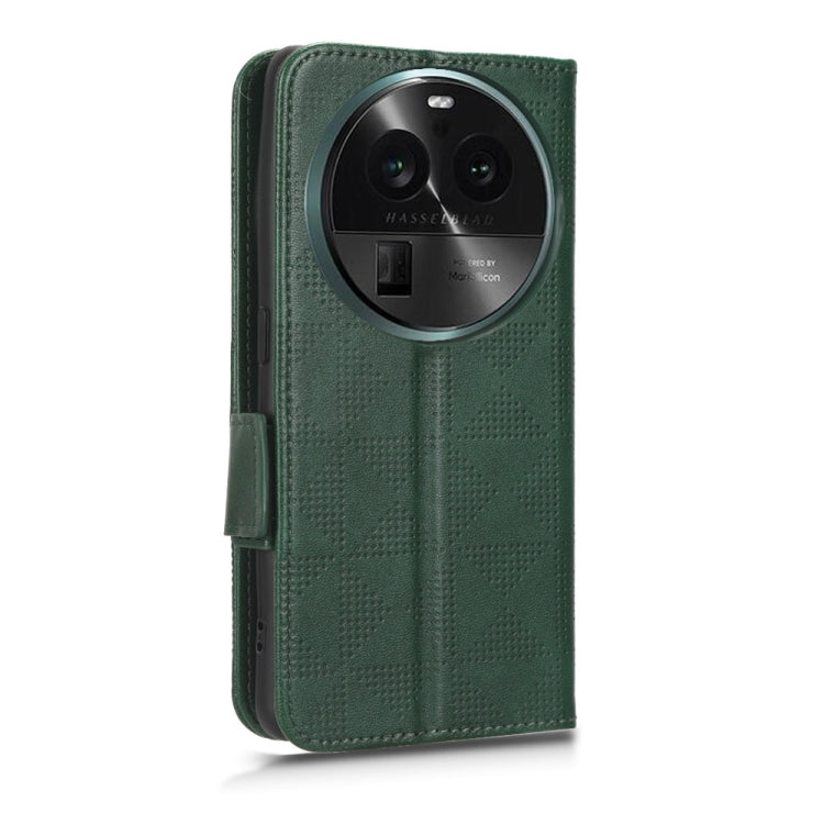 For OPPO Find X6 5G Symmetrical Triangle Leather Phone Case