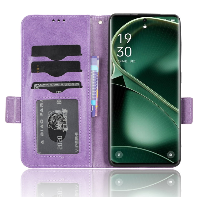 For OPPO Find X6 5G Symmetrical Triangle Leather Phone Case