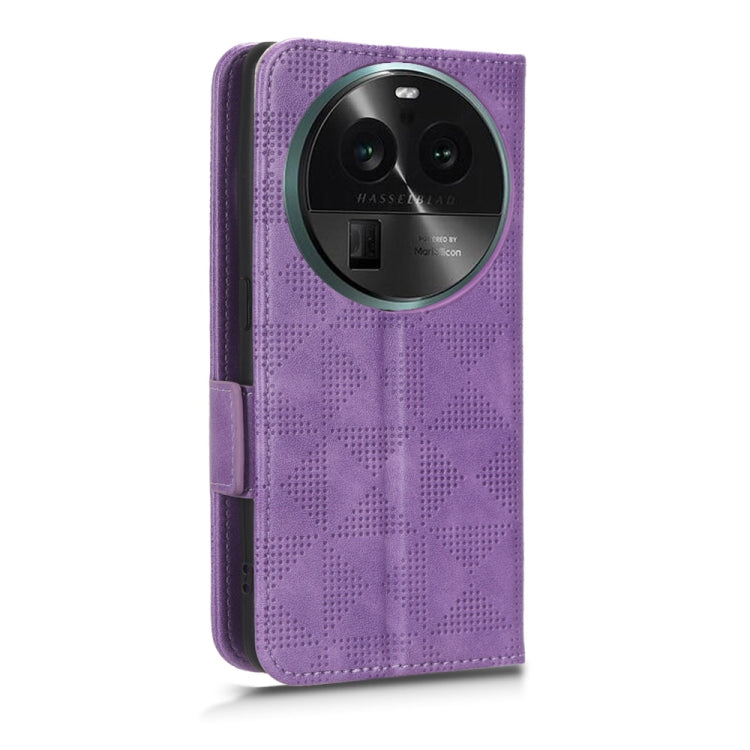 For OPPO Find X6 Pro 5G Symmetrical Triangle Leather Phone Case