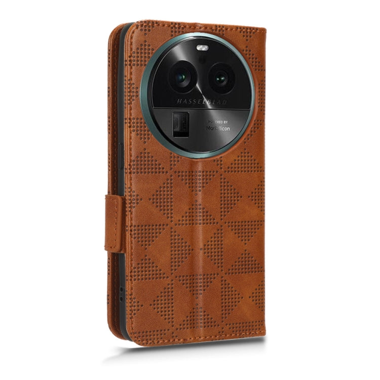 For OPPO Find X6 Pro 5G Symmetrical Triangle Leather Phone Case
