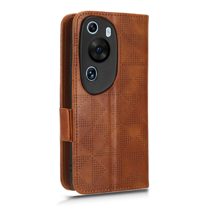 For Huawei P60 Art Symmetrical Triangle Leather Phone Case