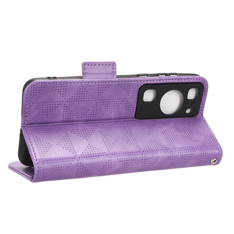 For Huawei P60 / P60 Pro Symmetrical Triangle Leather Phone Case