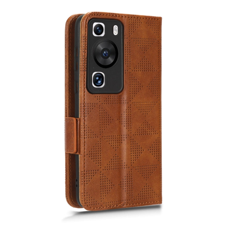 For Huawei P60 / P60 Pro Symmetrical Triangle Leather Phone Case