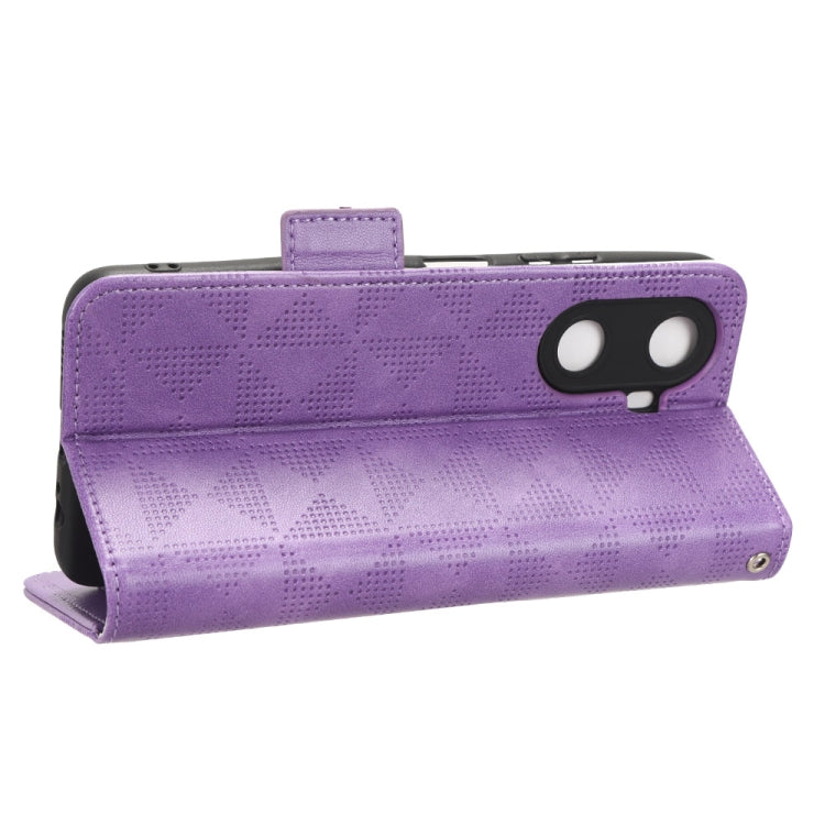 For Huawei Enjoy 60 4G Symmetrical Triangle Leather Phone Case