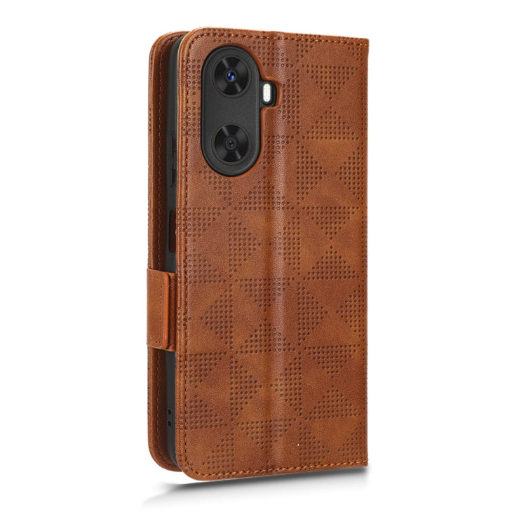 For Huawei Enjoy 60 4G Symmetrical Triangle Leather Phone Case