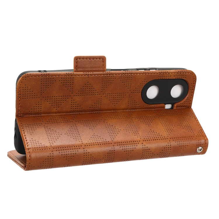 For Huawei Enjoy 60 4G Symmetrical Triangle Leather Phone Case