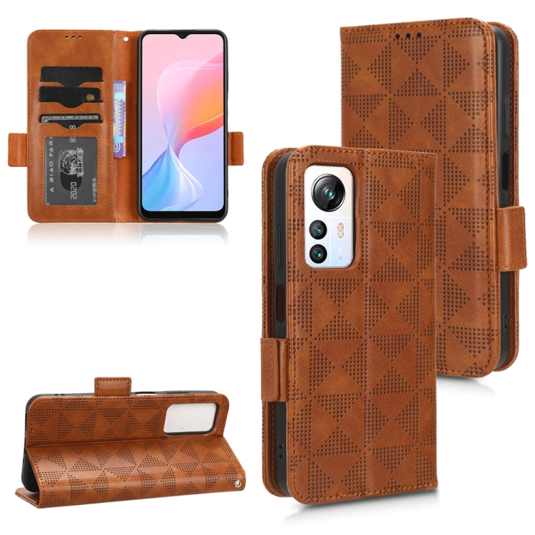 For Blackview A85 Symmetrical Triangle Leather Phone Case