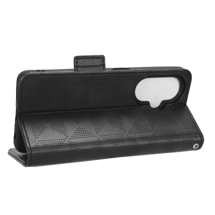 For OnePlus Nord CE 3 Symmetrical Triangle Leather Phone Case