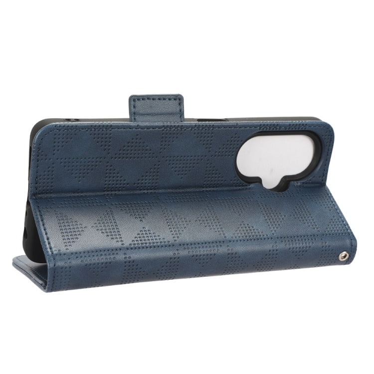 For OnePlus Nord CE 3 Symmetrical Triangle Leather Phone Case