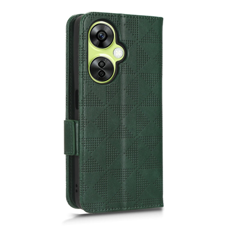 For OnePlus Nord CE 3 Symmetrical Triangle Leather Phone Case