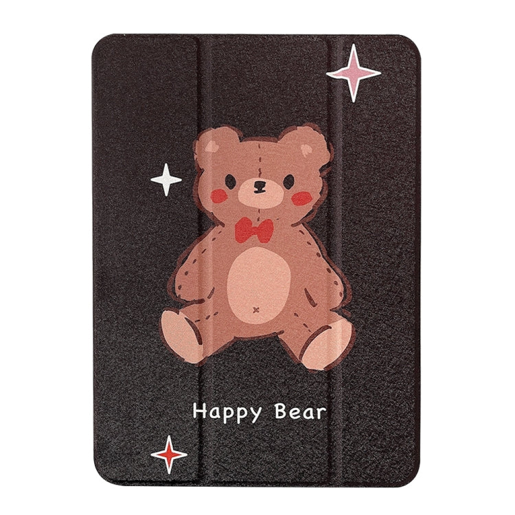 For iPad 10.2 2022 / 2021 / 2020 / 2019 Acrylic Painted 3-fold Holder Leather Tablet Case