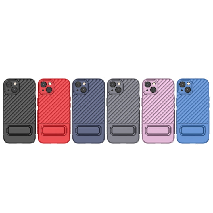 For iPhone 13 Wavy Texture TPU Phone Case with Lens Film