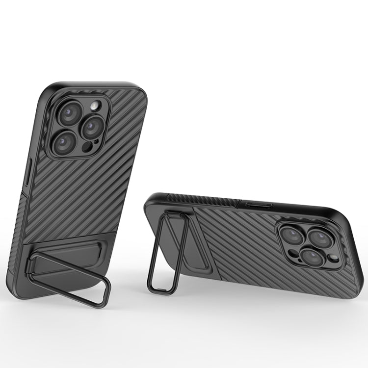 For iPhone 13 Pro Wavy Texture TPU Phone Case with Lens Film