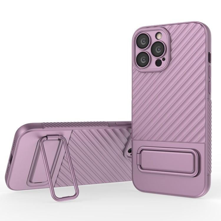 For iPhone 13 Pro Max Wavy Texture TPU Phone Case with Lens Film