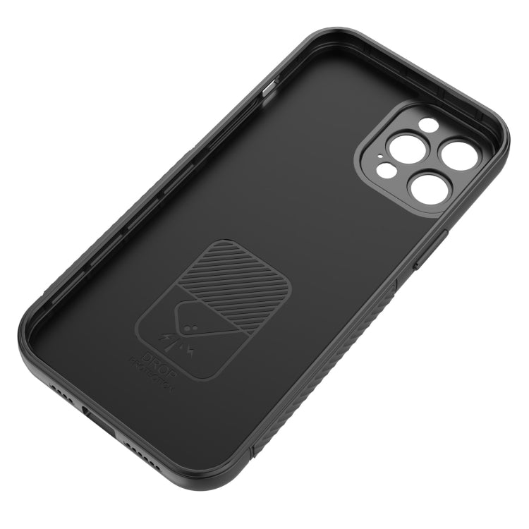 For iPhone 12 Pro Max Wavy Texture TPU Phone Case with Lens Film
