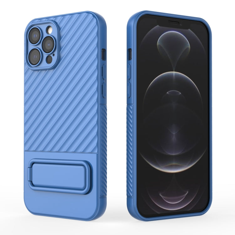 For iPhone 12 Pro Max Wavy Texture TPU Phone Case with Lens Film
