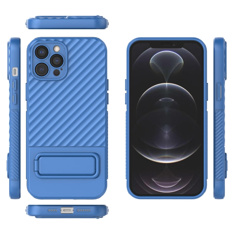 For iPhone 12 Pro Max Wavy Texture TPU Phone Case with Lens Film