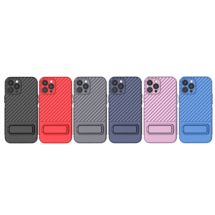 For iPhone 12 Pro Max Wavy Texture TPU Phone Case with Lens Film