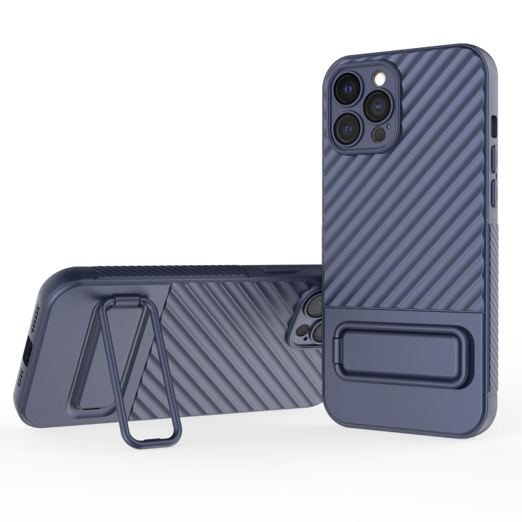 For iPhone 12 Pro Max Wavy Texture TPU Phone Case with Lens Film
